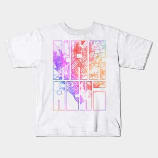 Karachi, Pakistan City Map Typography - Colorful Kids T-Shirt